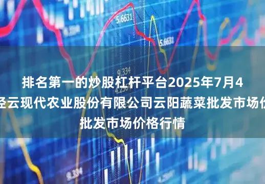 排名第一的炒股杠杆平台2025年7月4日陕西泾云现代农业股份有限公司云阳蔬菜批发市场价格行情